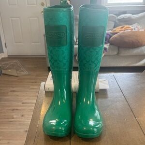 Coach Teal Women's Winter & Rain Boots